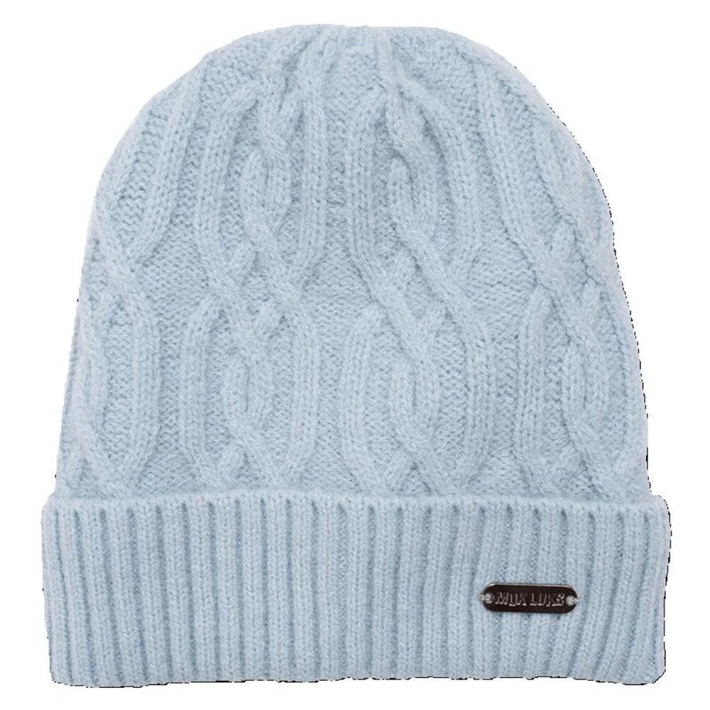 MUK LUKS Eyelash Cozy Yarn Hat in Moonstone
